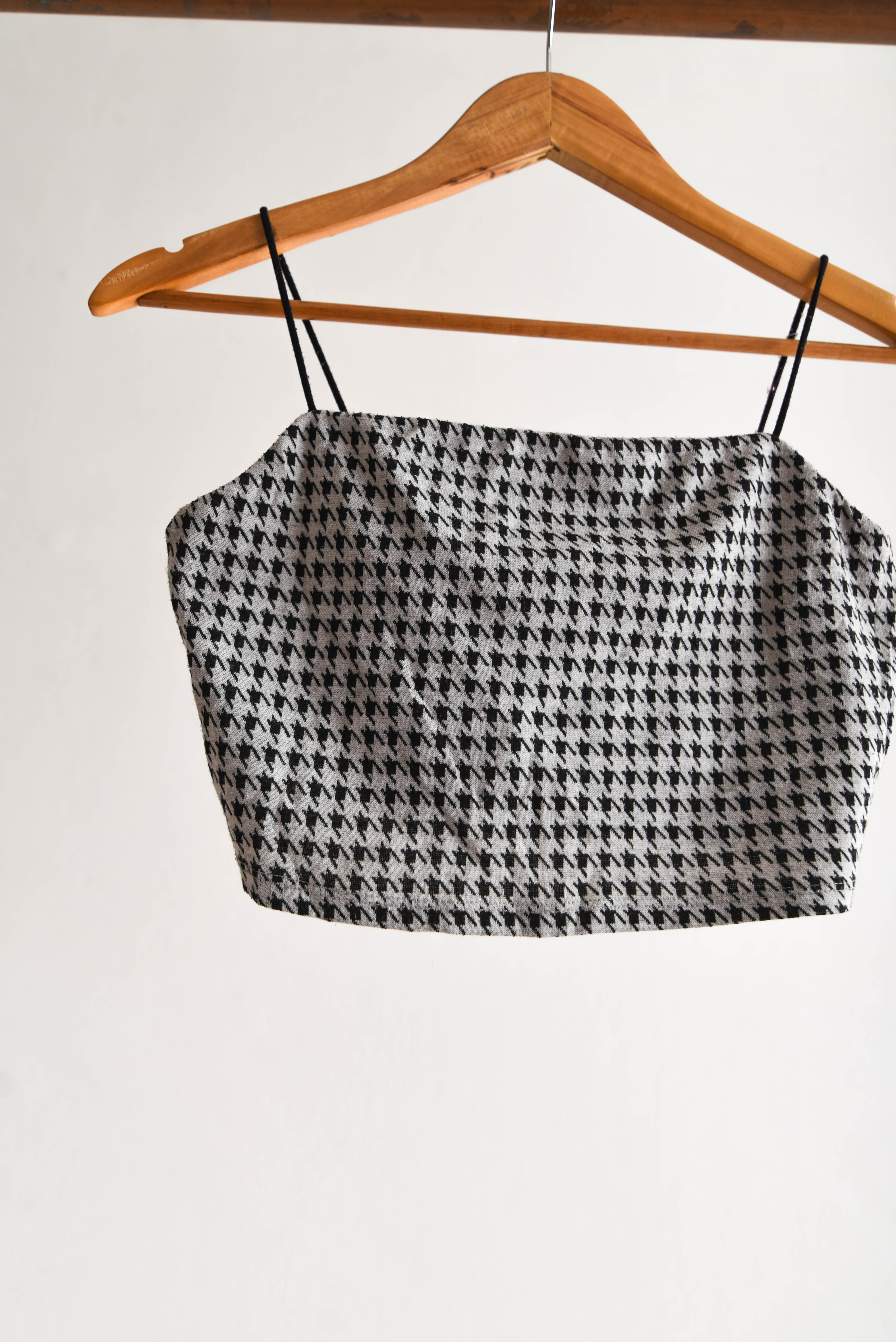 Croptop gris pata de gallo