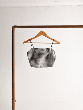 Croptop gris pata de gallo