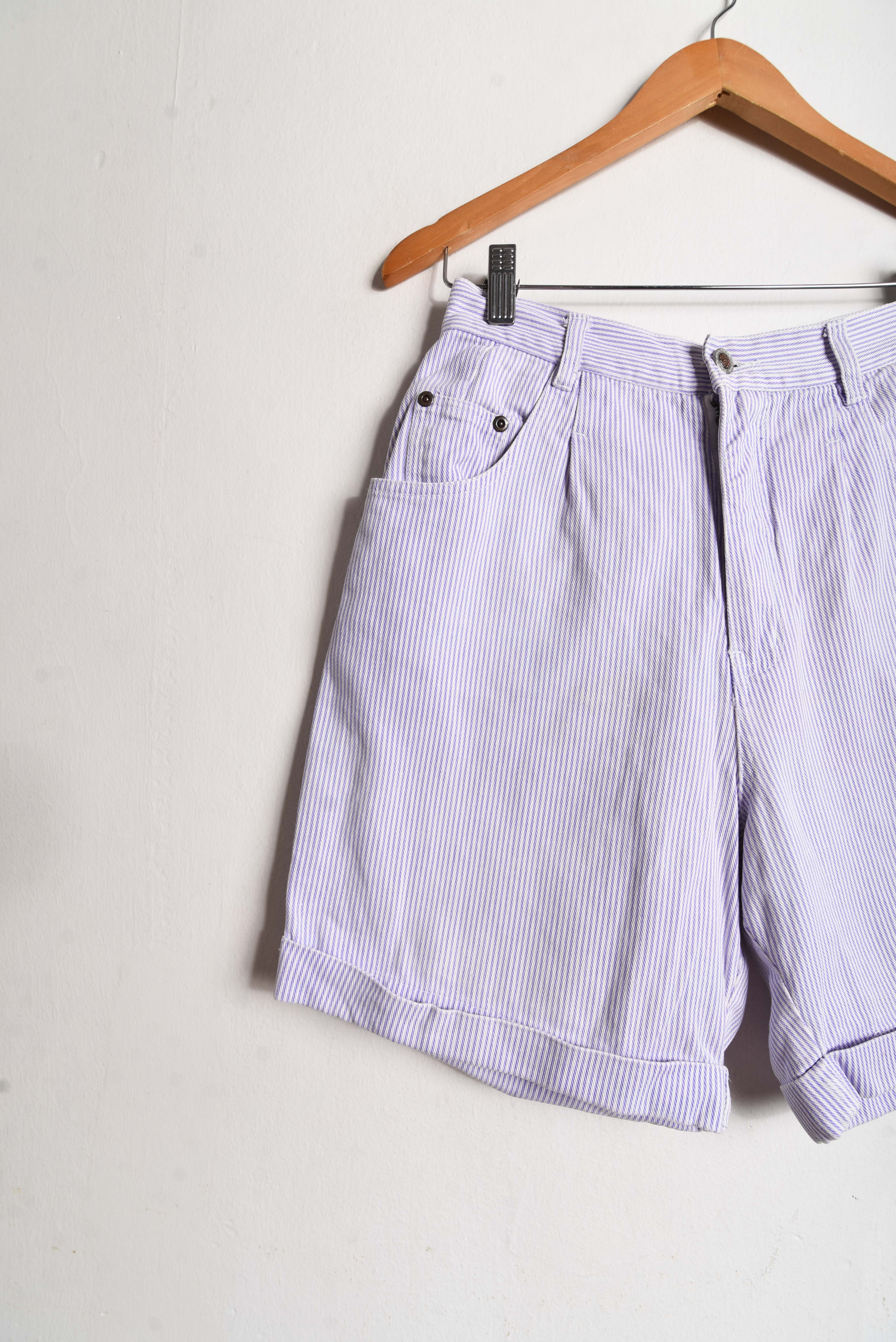 Short rayado denim vintage