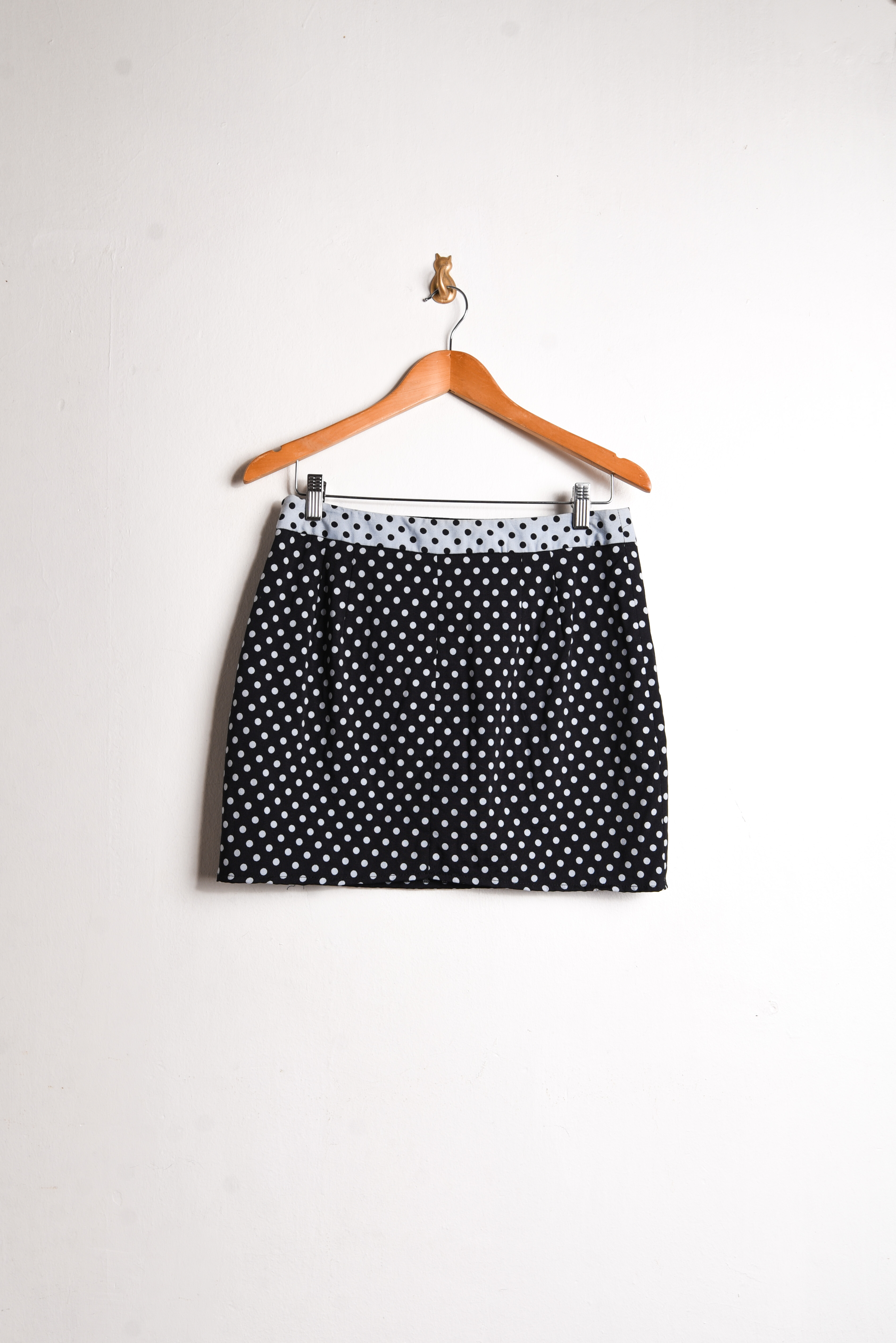 Mini falda bicolor lunares