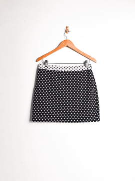 Mini falda bicolor lunares
