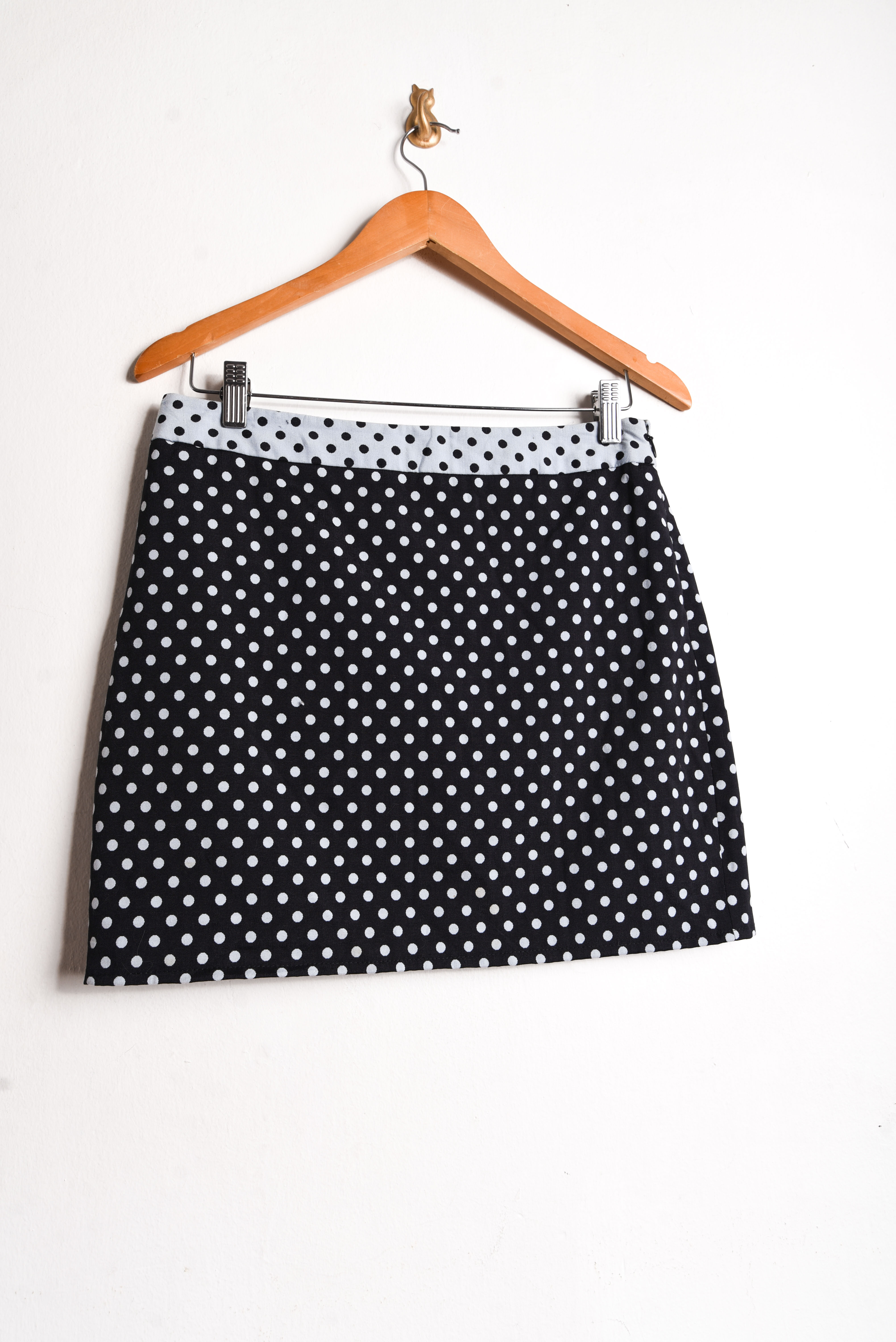 Mini falda bicolor lunares