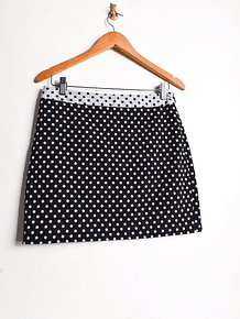 Mini falda bicolor lunares