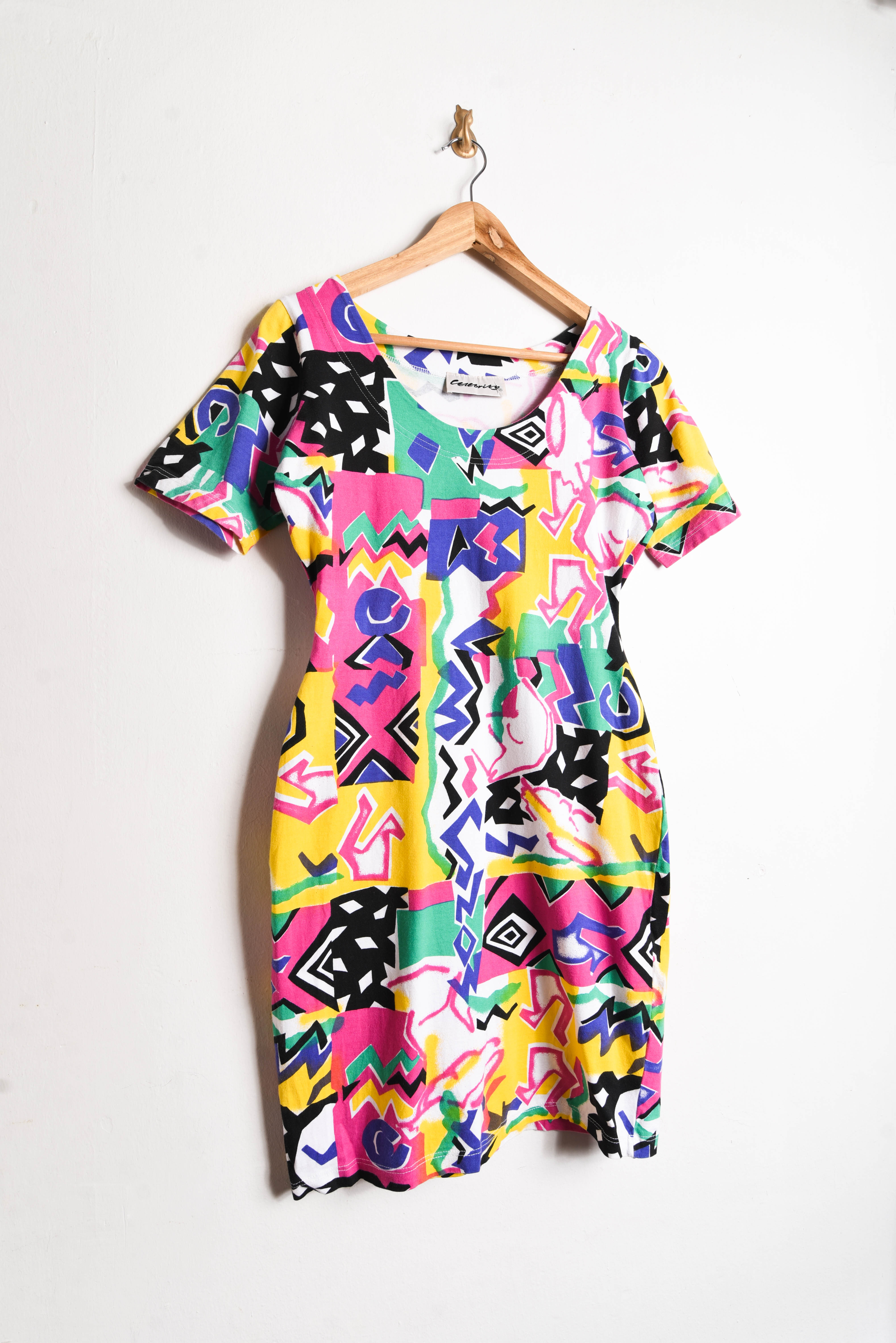 Vestido 80s multicolor