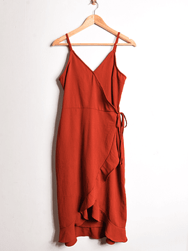 Vestido rojo envolvente