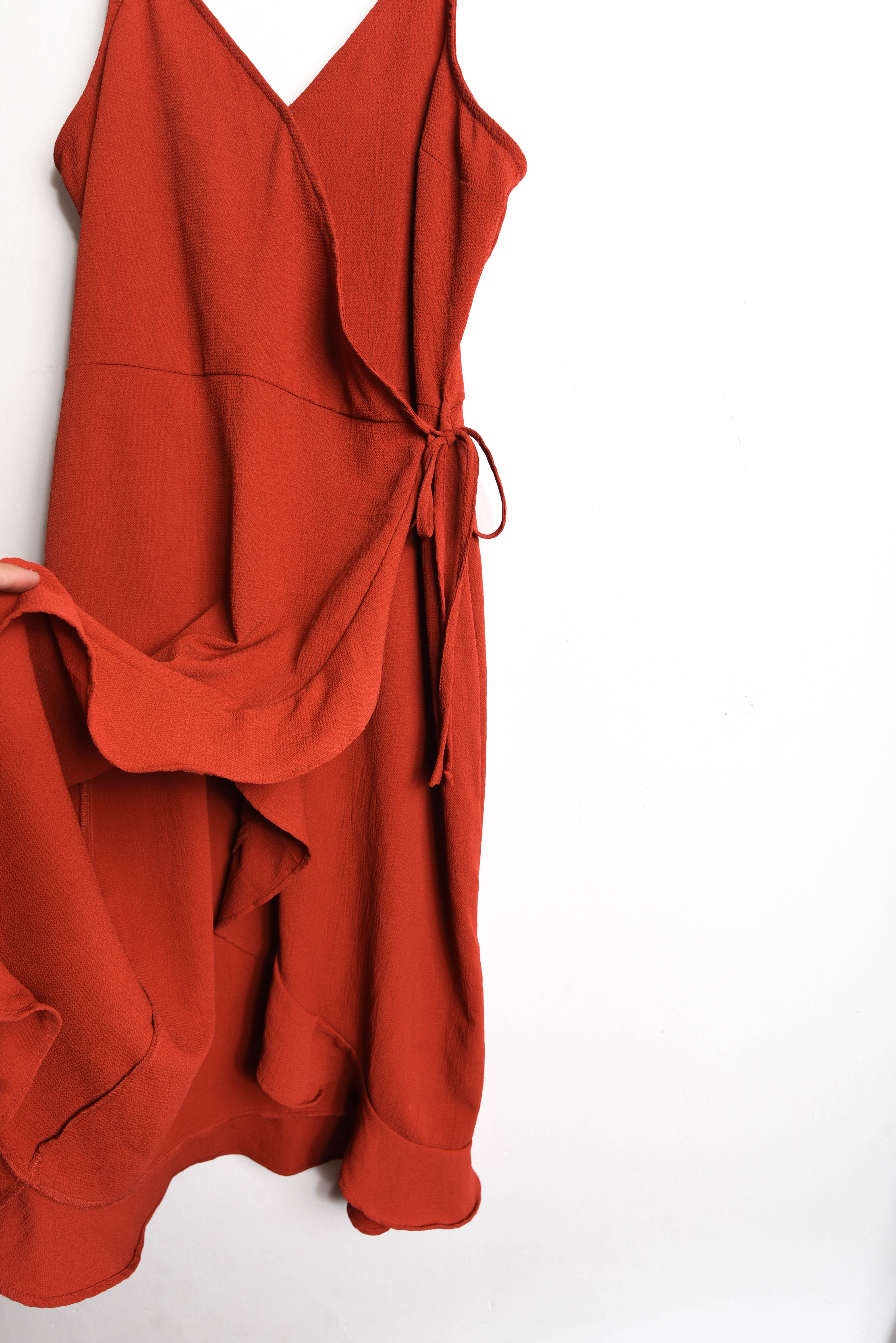 Vestido rojo envolvente