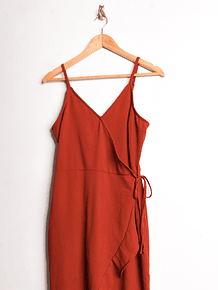 Vestido rojo envolvente