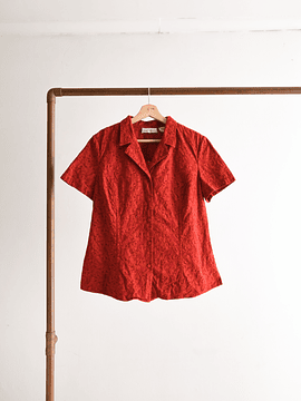 Blusa roja broderie 