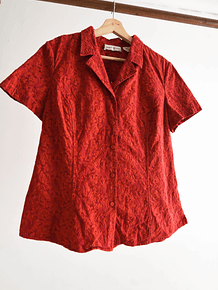 Blusa roja broderie 
