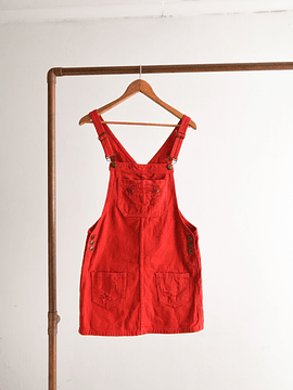 Jardinera roja denim