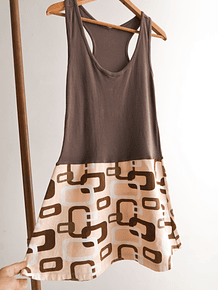 Vestido café retro vibes