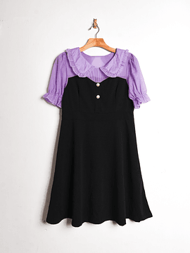 Vestido black & purple