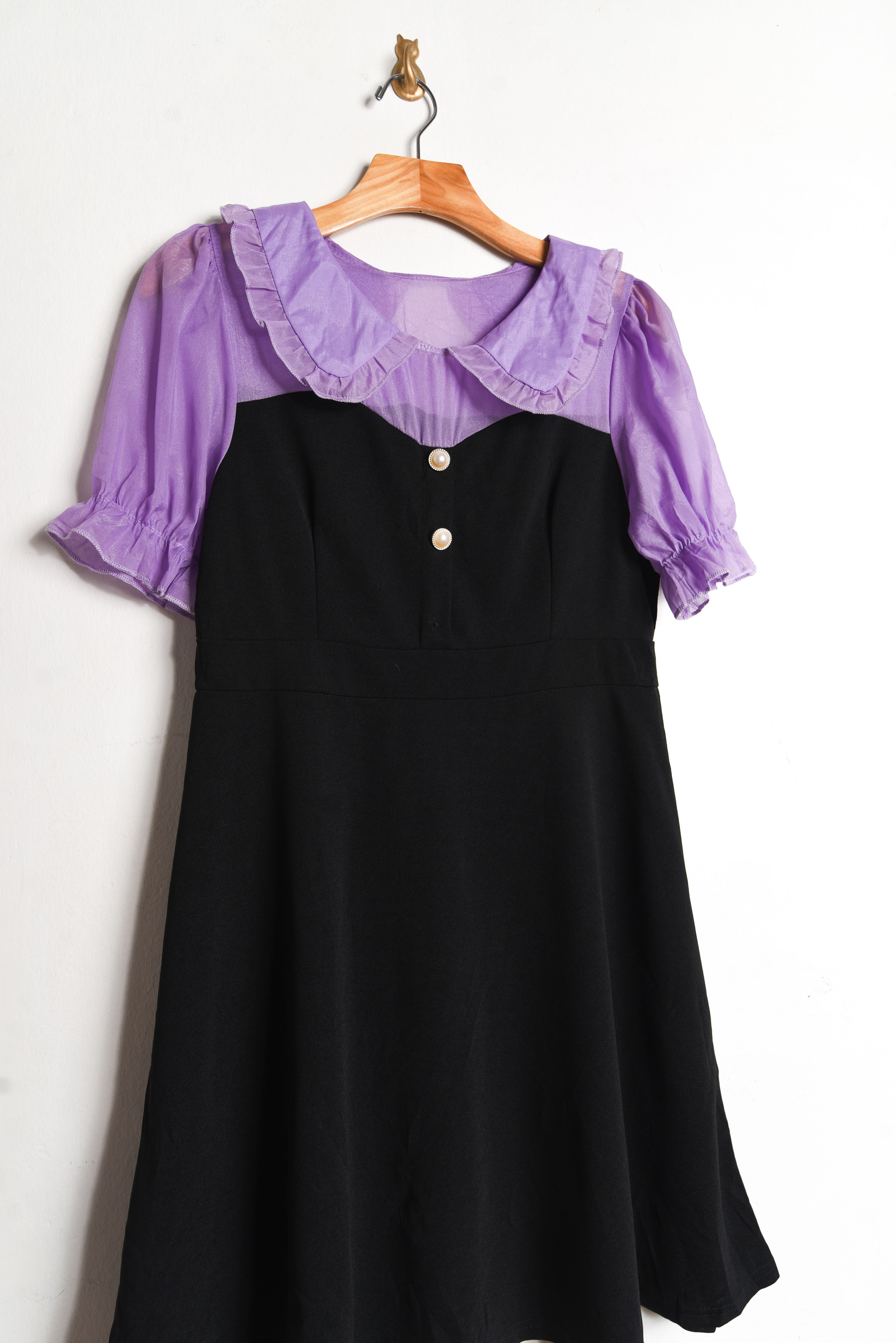 Vestido black & purple
