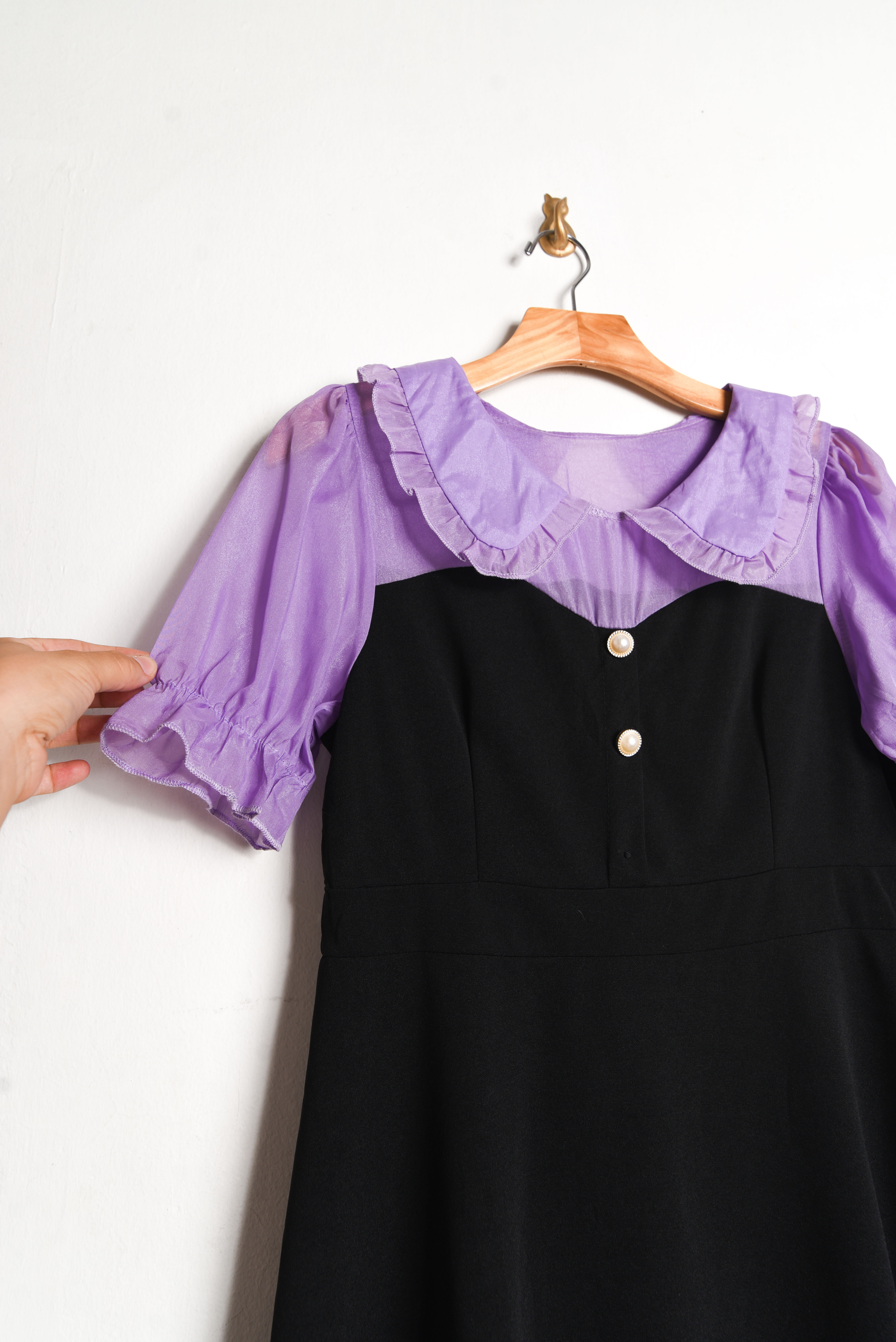 Vestido black & purple
