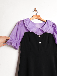 Vestido black & purple