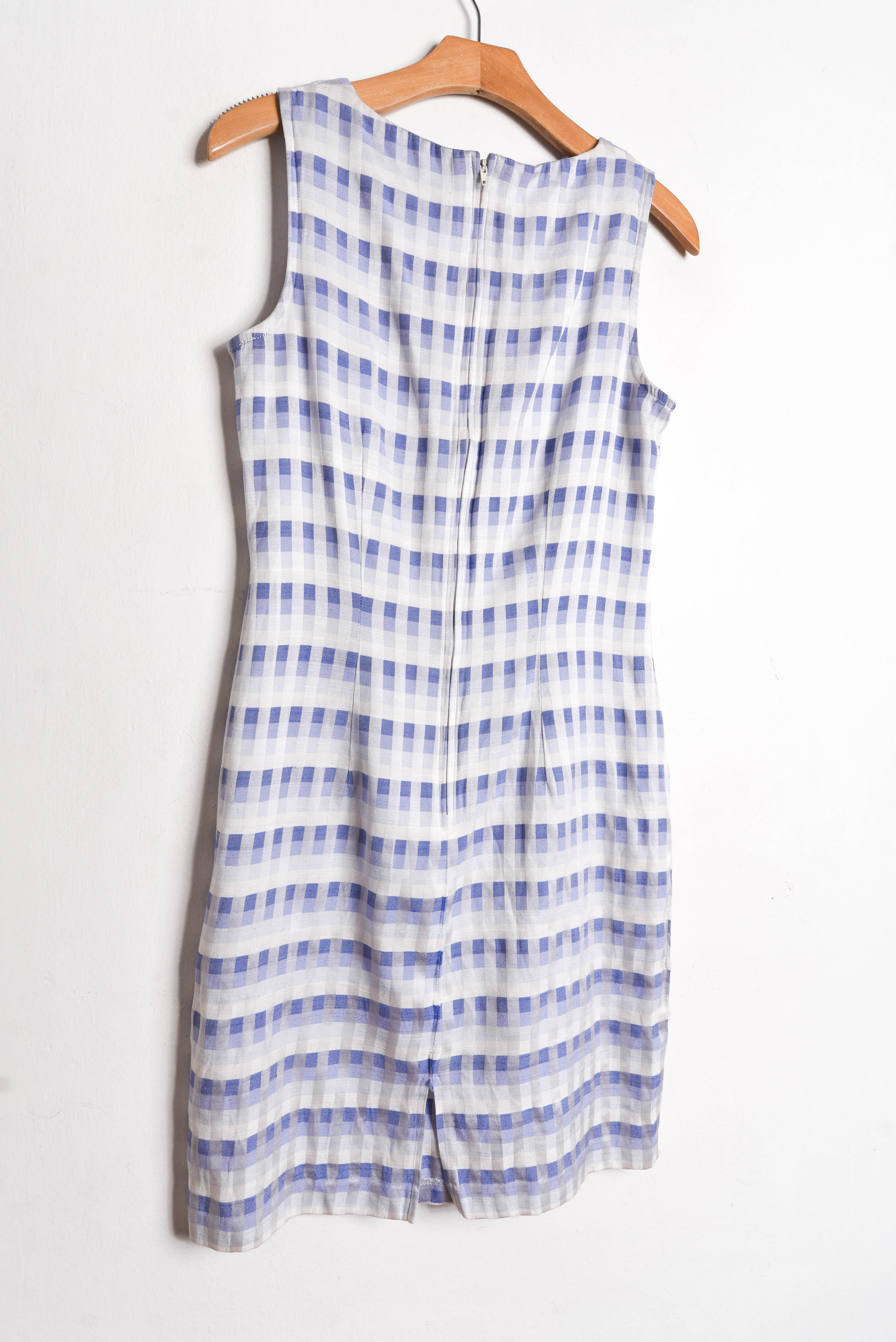 Vestido gingham 90s babyblue