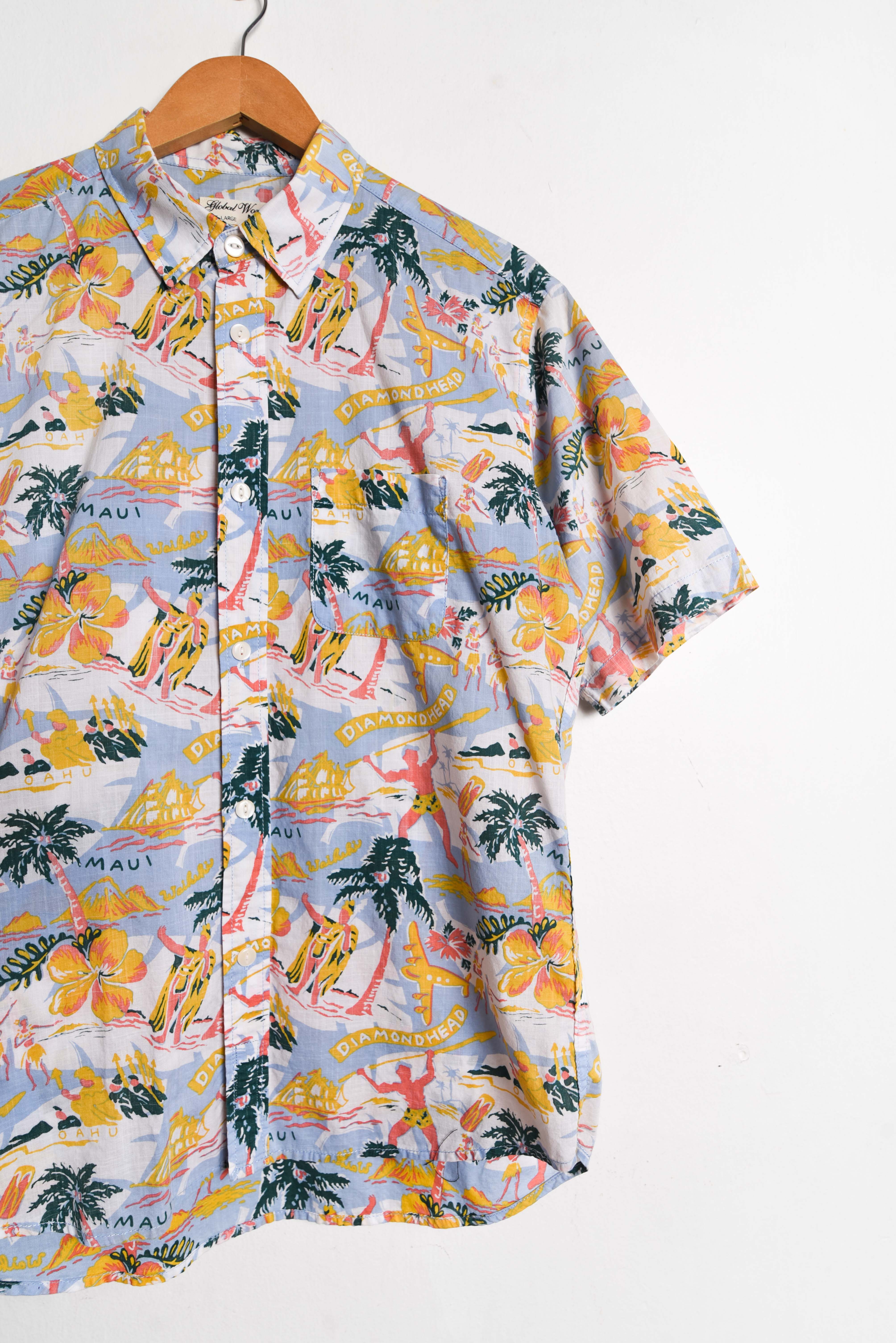 Camisa guayabera tropical