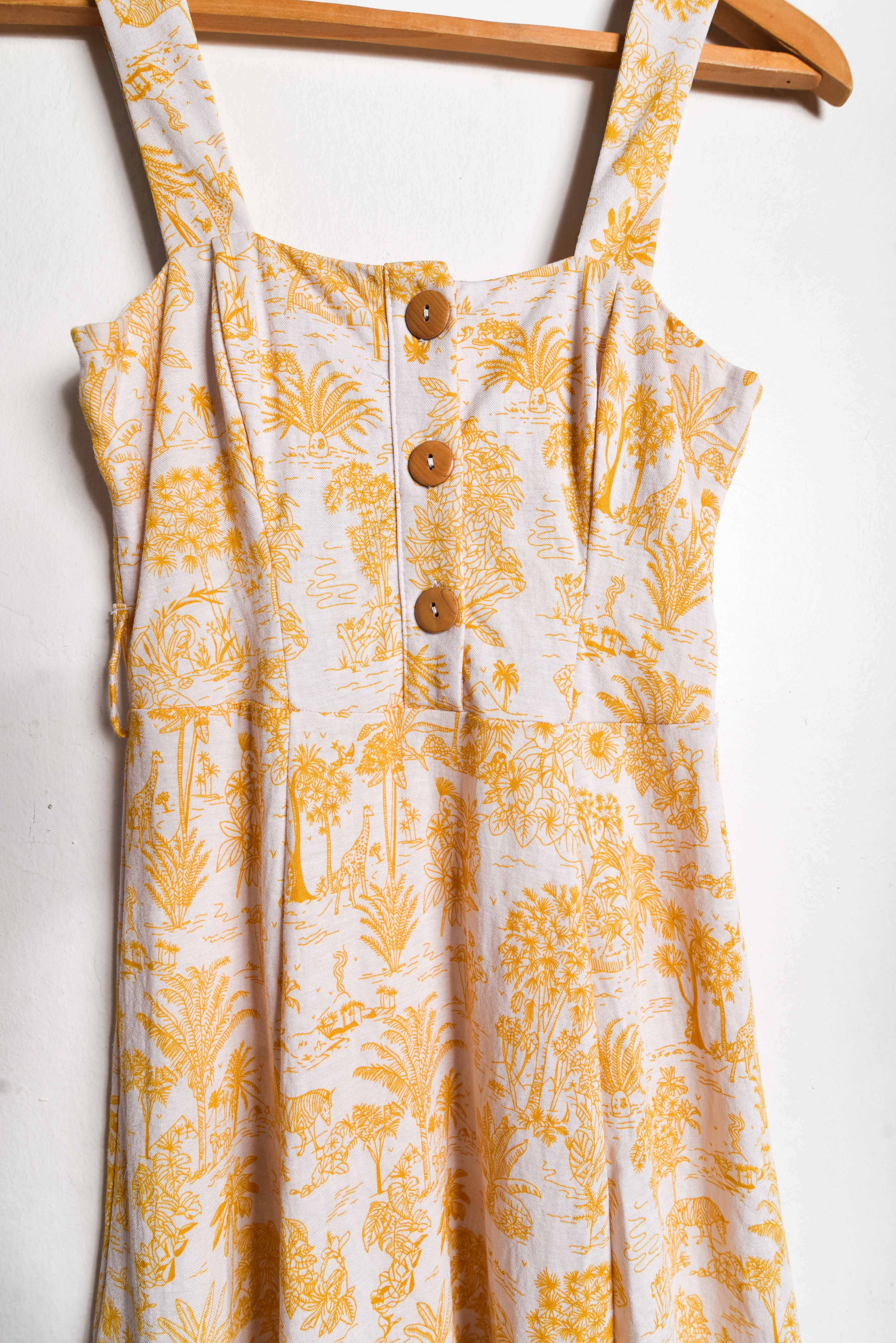 Vestido safari print