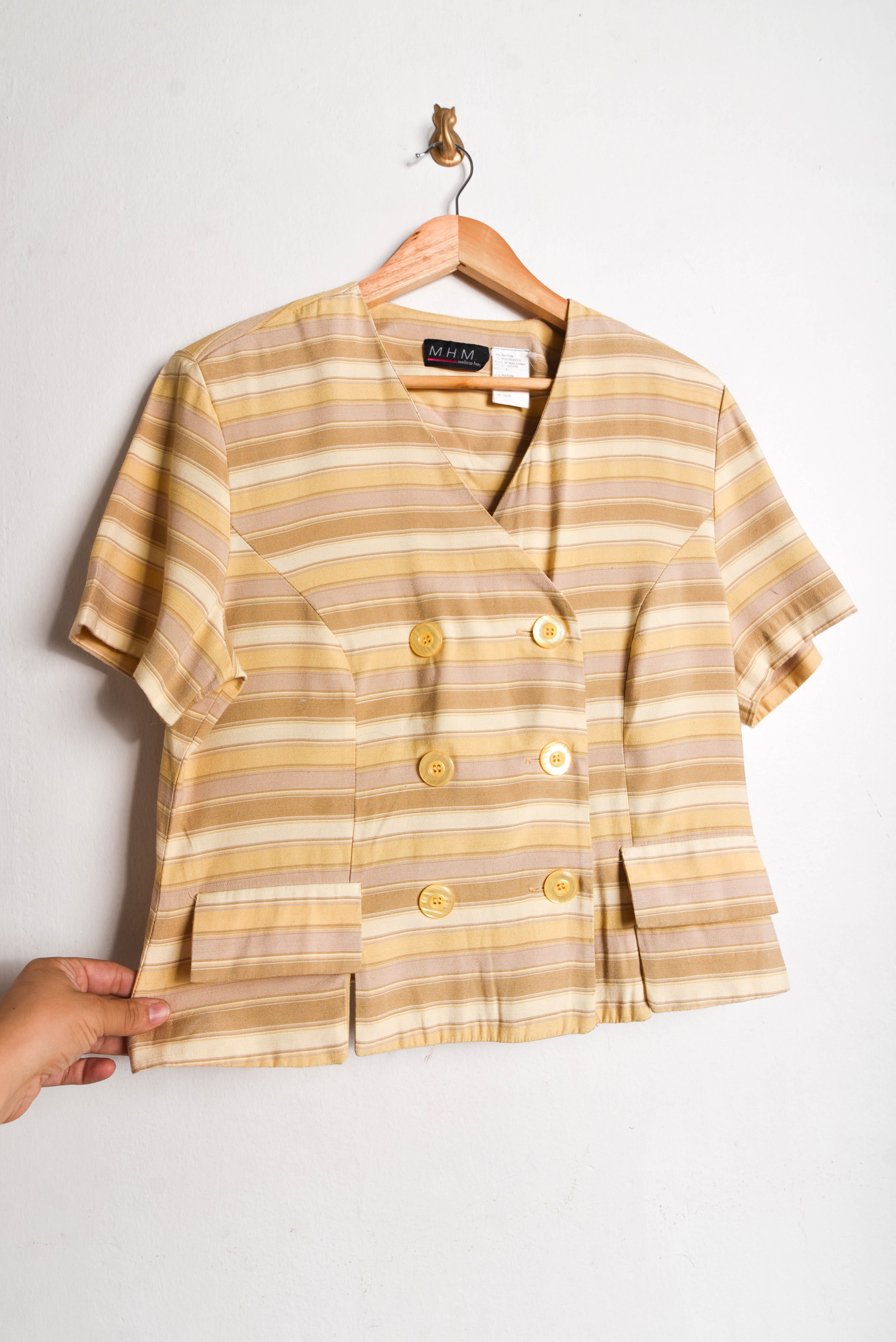 Blusa butter rayada 90s