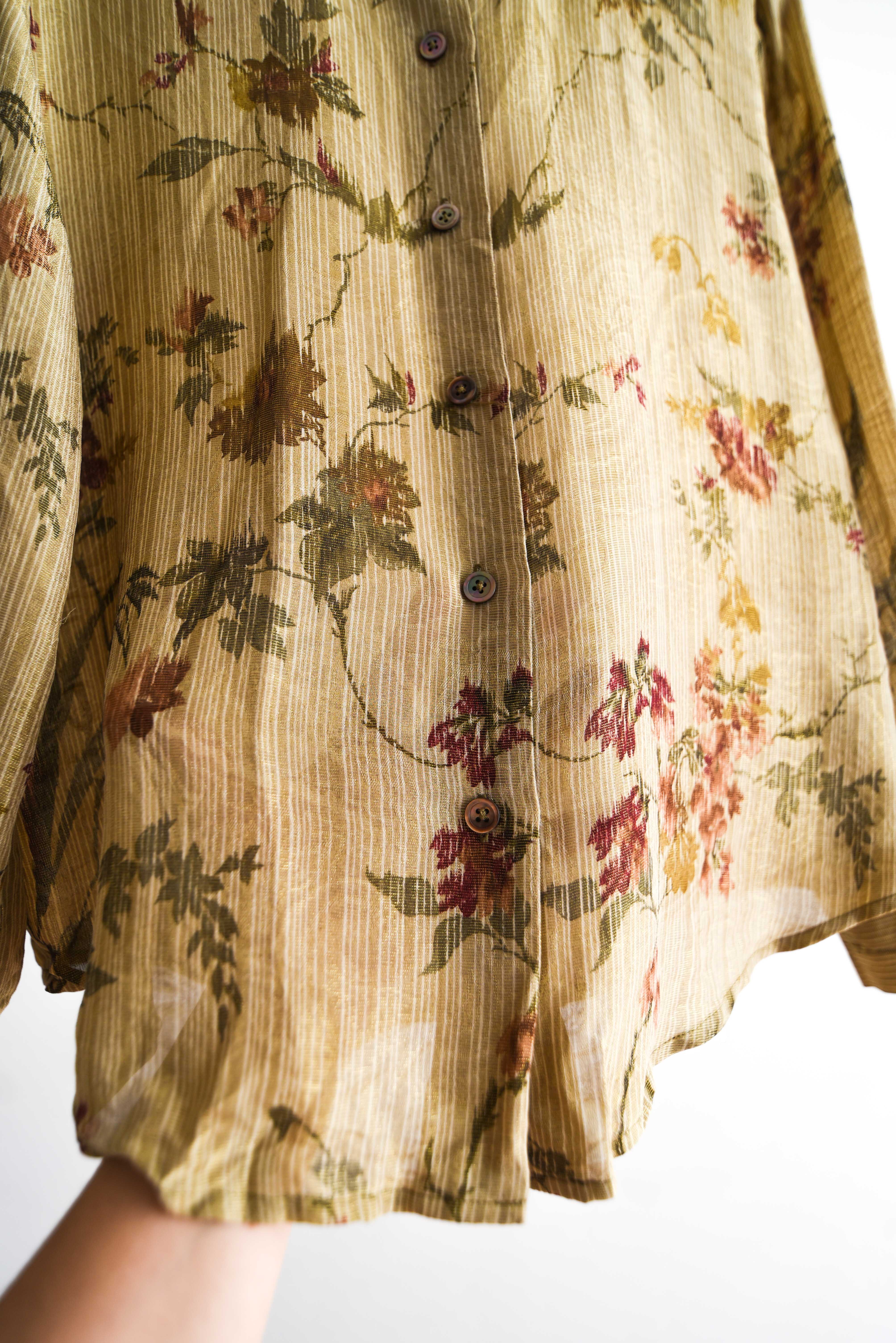 Blusa vintage silk brillos