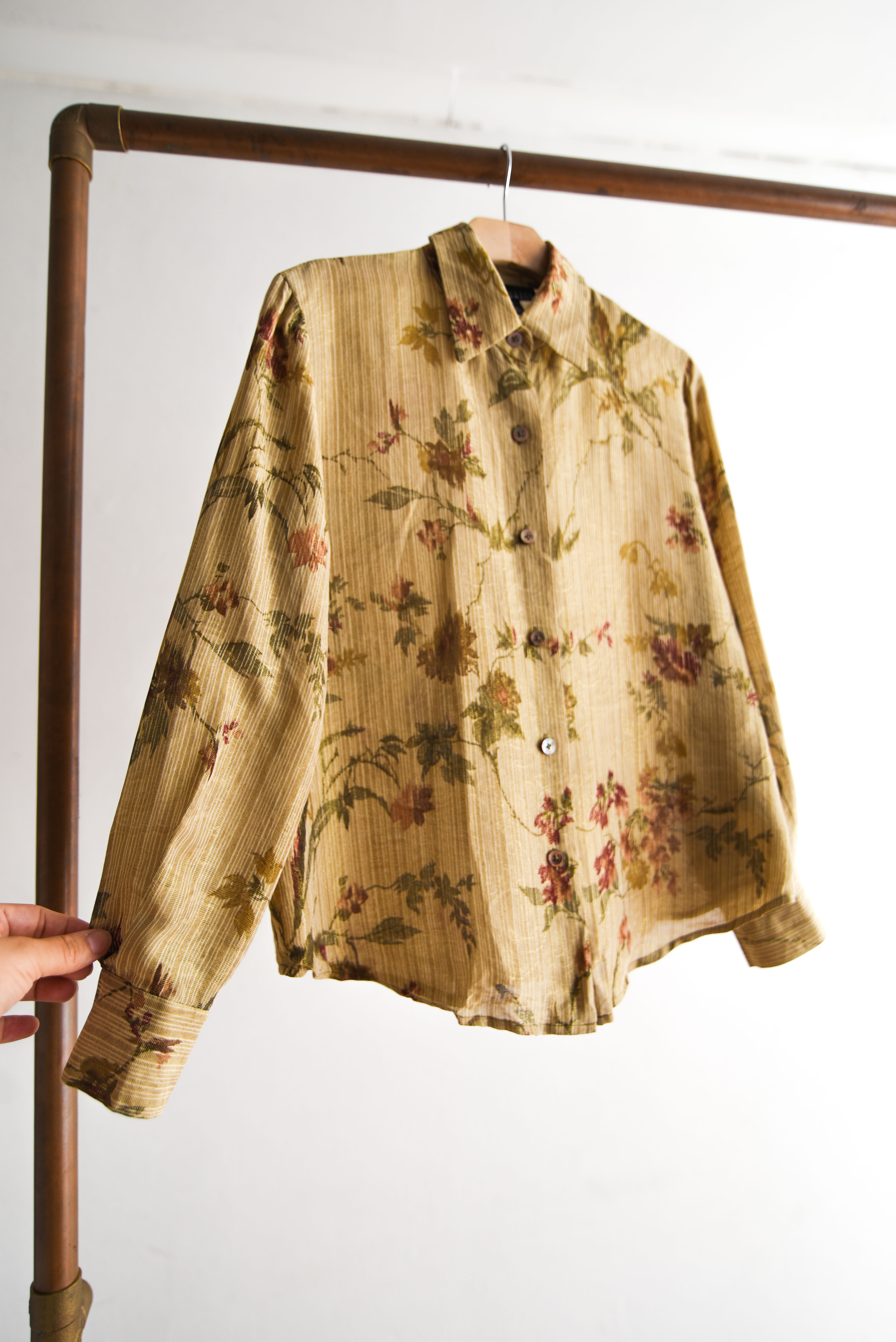 Blusa vintage silk brillos