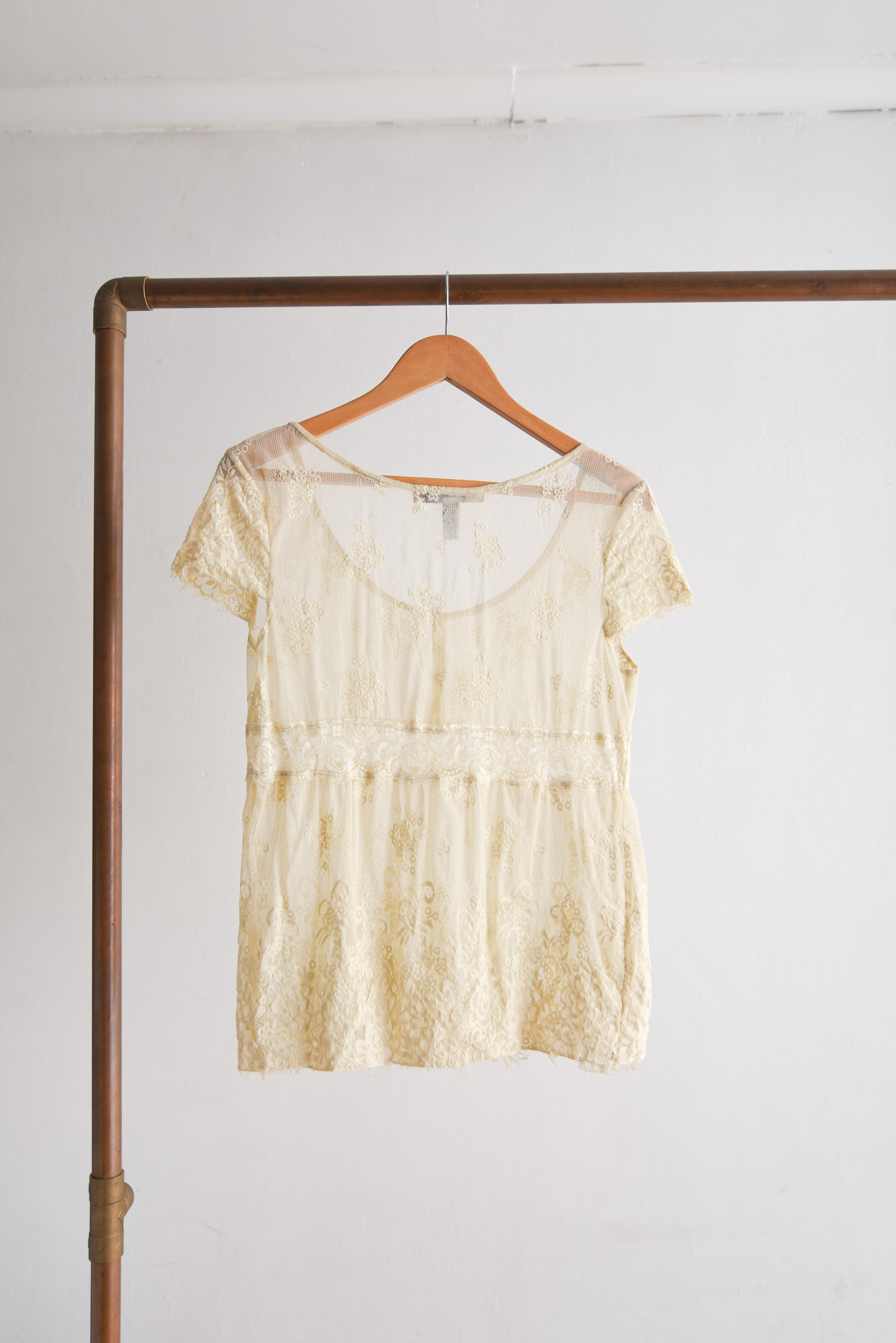 Top marfil encaje
