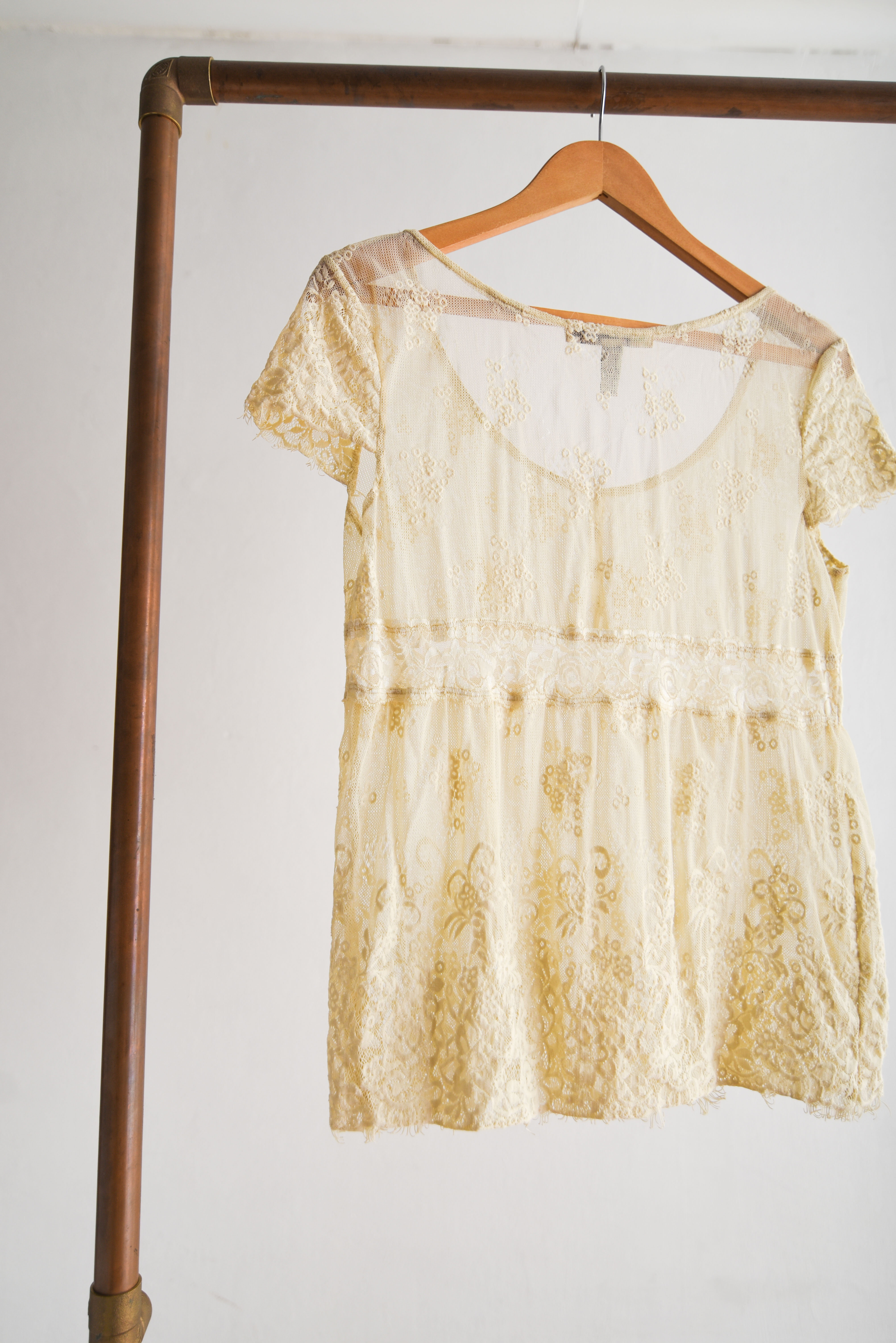 Top marfil encaje