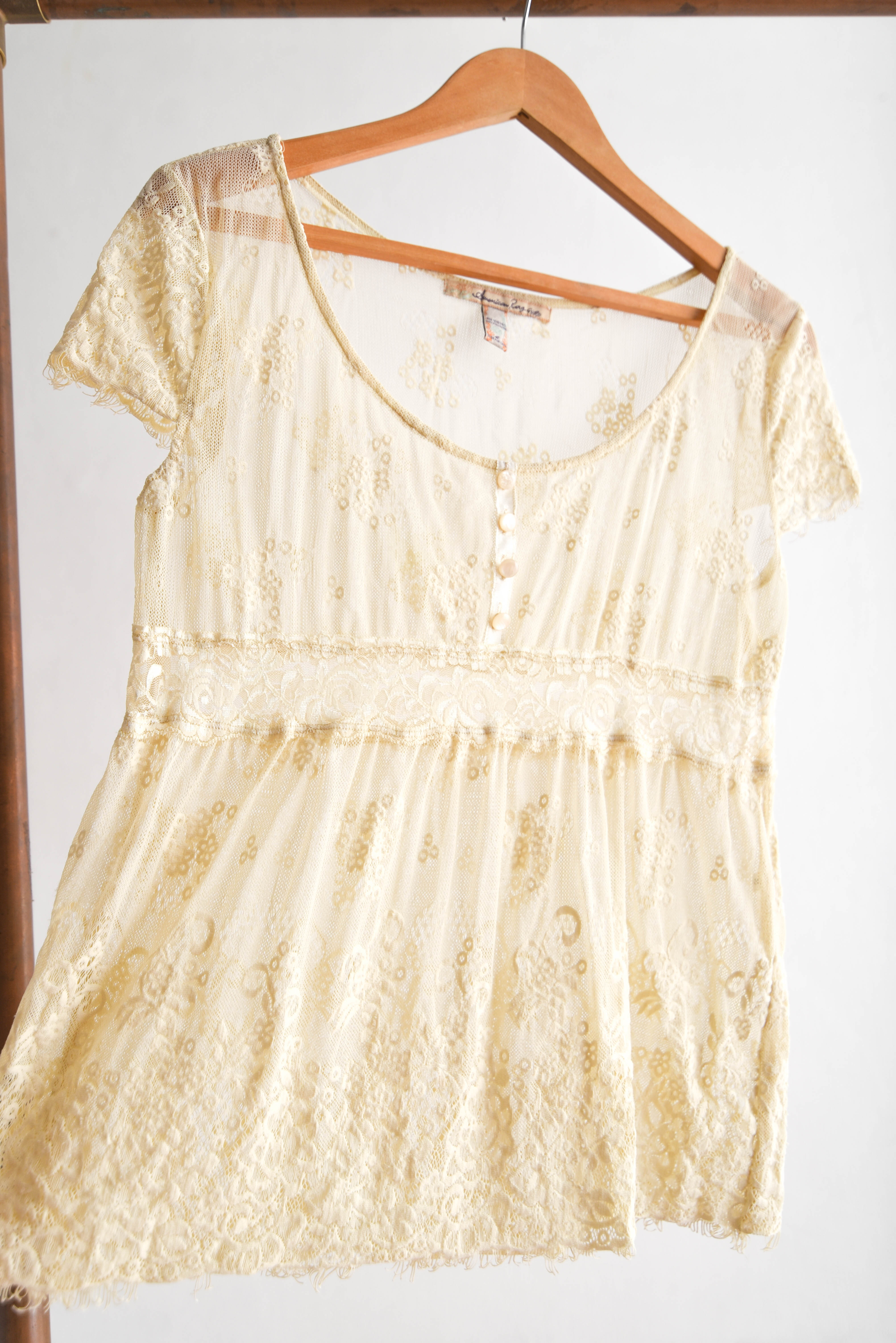 Top marfil encaje