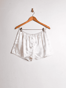 Short satín marfil