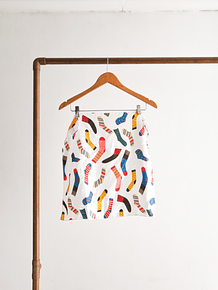 Pañuelo satín print calcetas