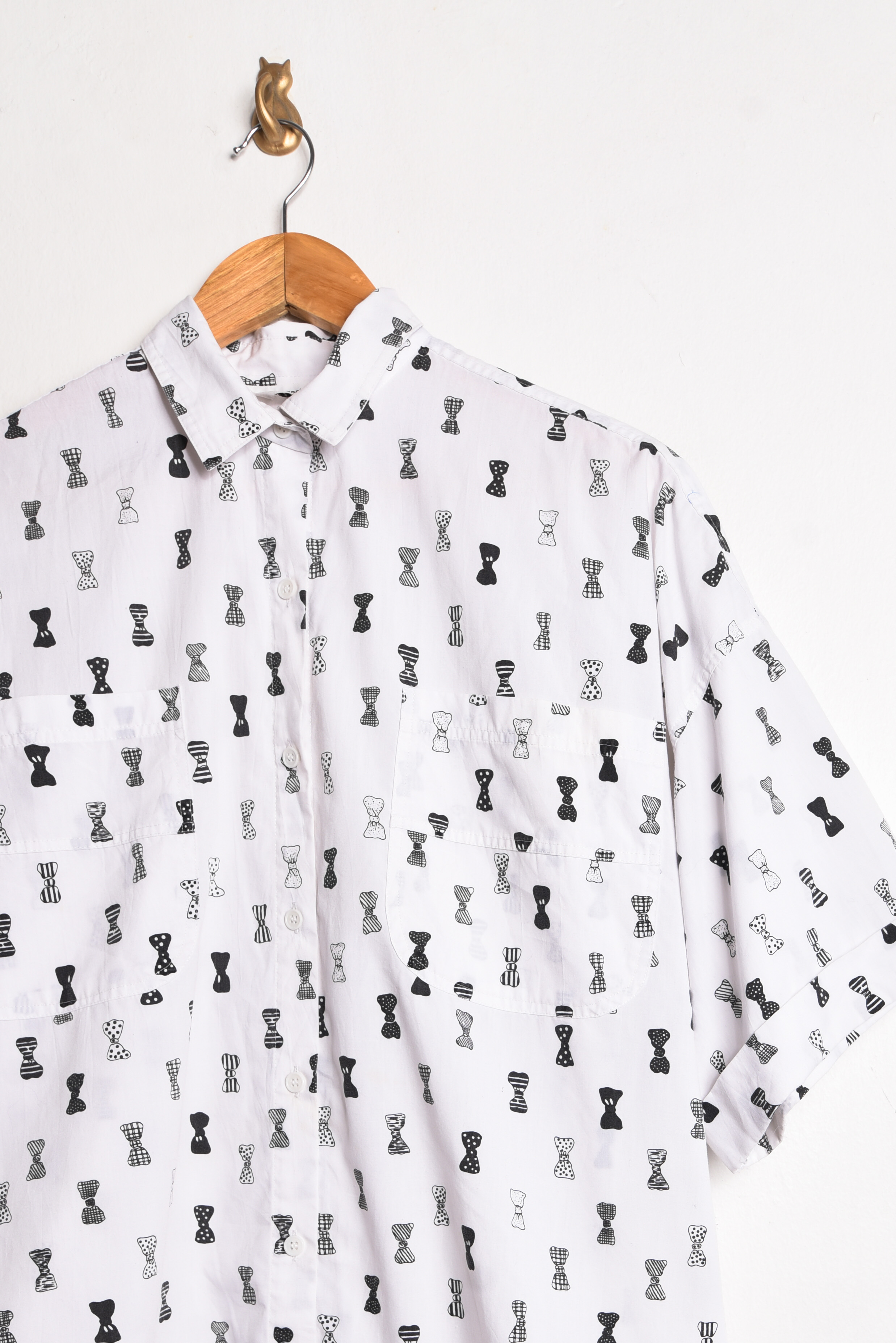 Camisa blanca ribbons vintage