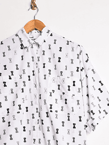 Camisa blanca ribbons vintage