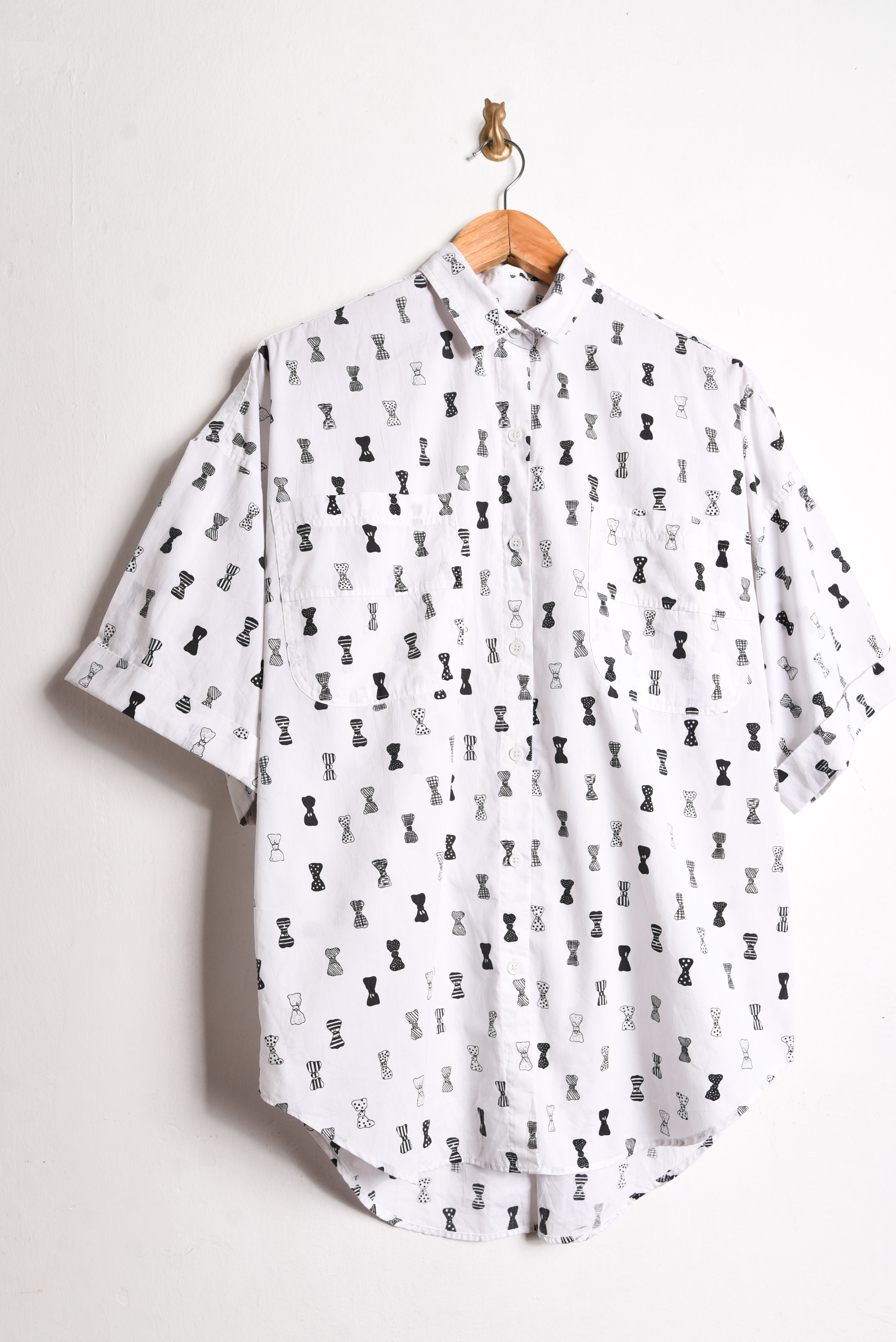 Camisa blanca ribbons vintage