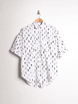 Camisa blanca ribbons vintage