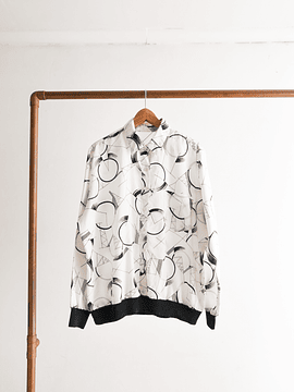 Blusa vintage gráfica b&w