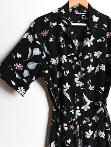 Vestido camisero floral lazito