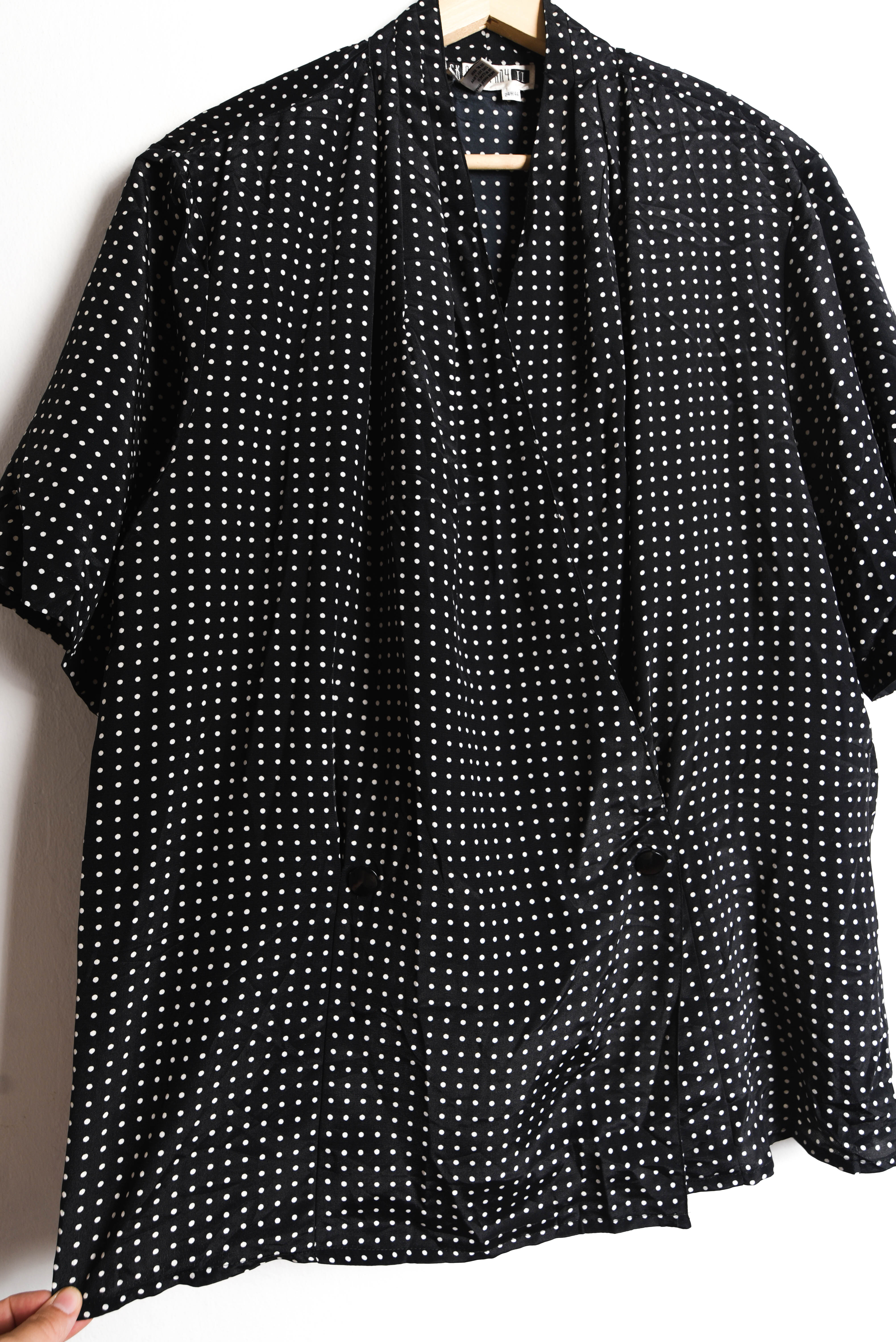 Blusón negro polka dots