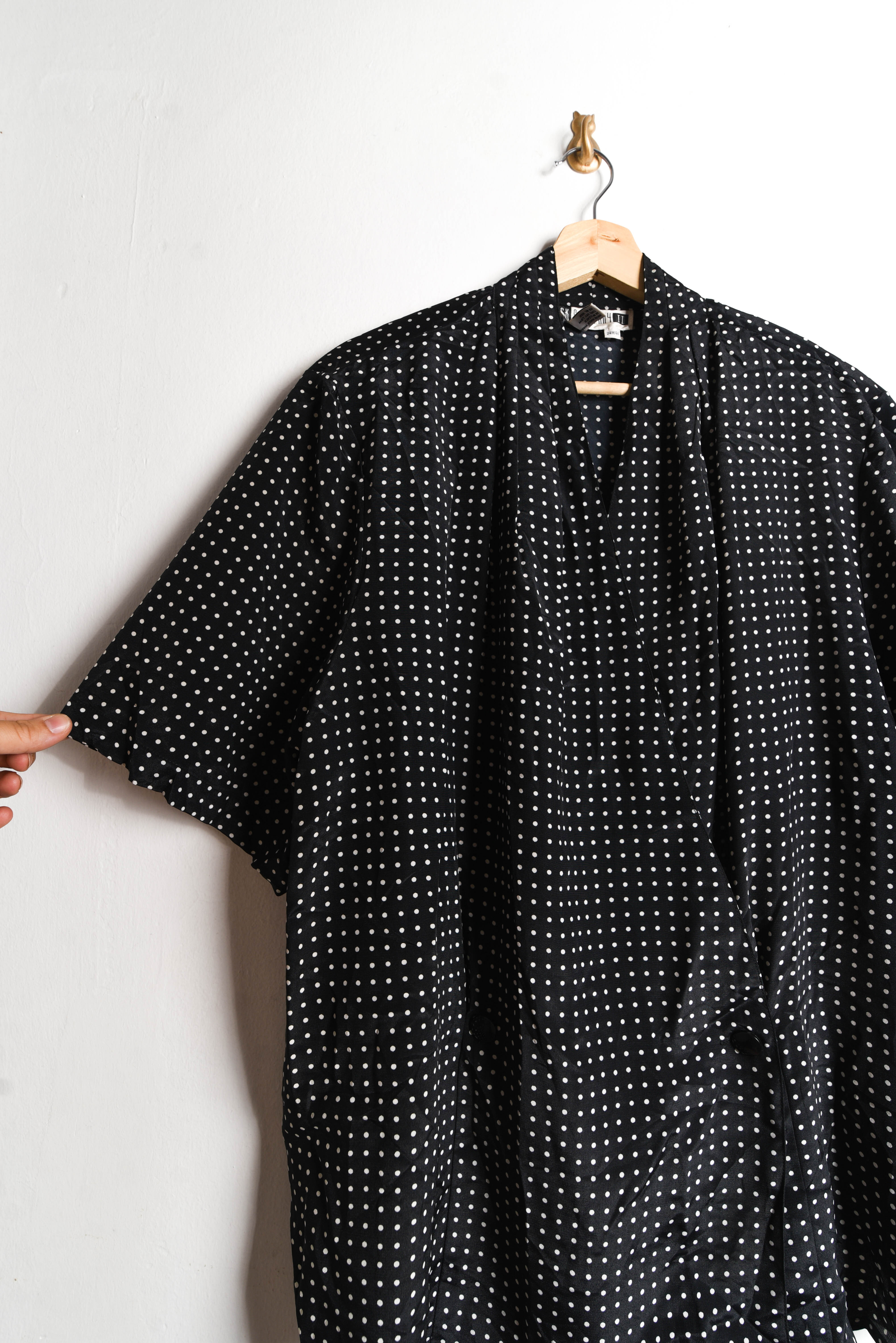 Blusón negro polka dots