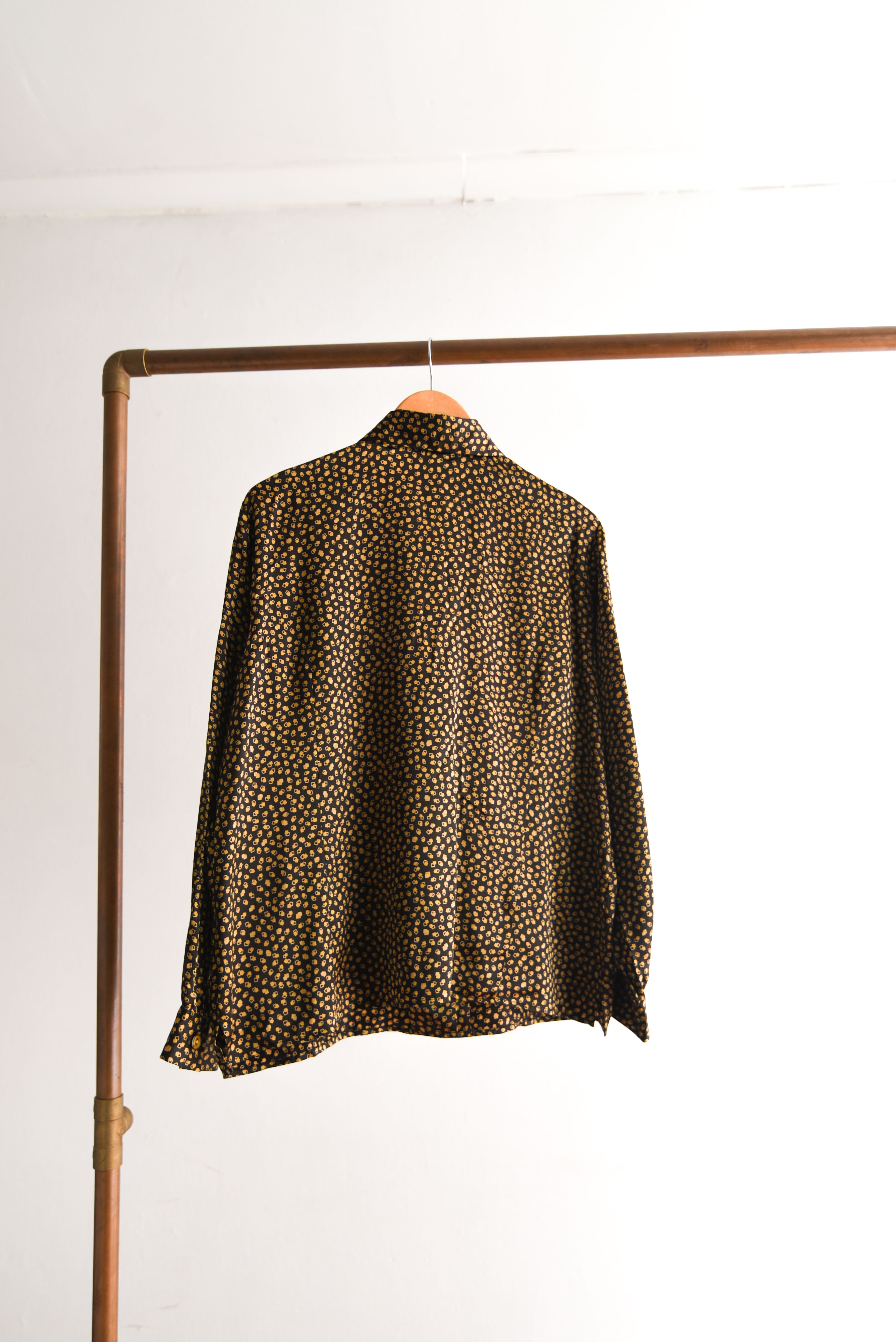 Blusa seda cuadritos vintage