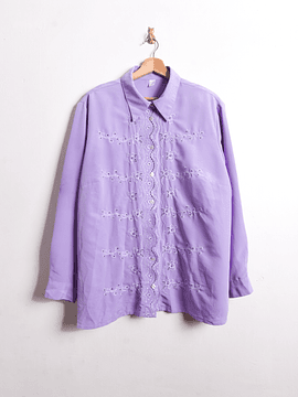 Blusa vintage lila bordada