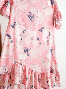 Vestido rosa pastel floral