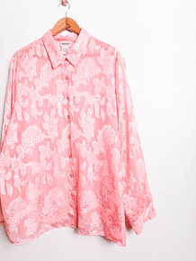 Blusa rosa pastel vntg transparencia