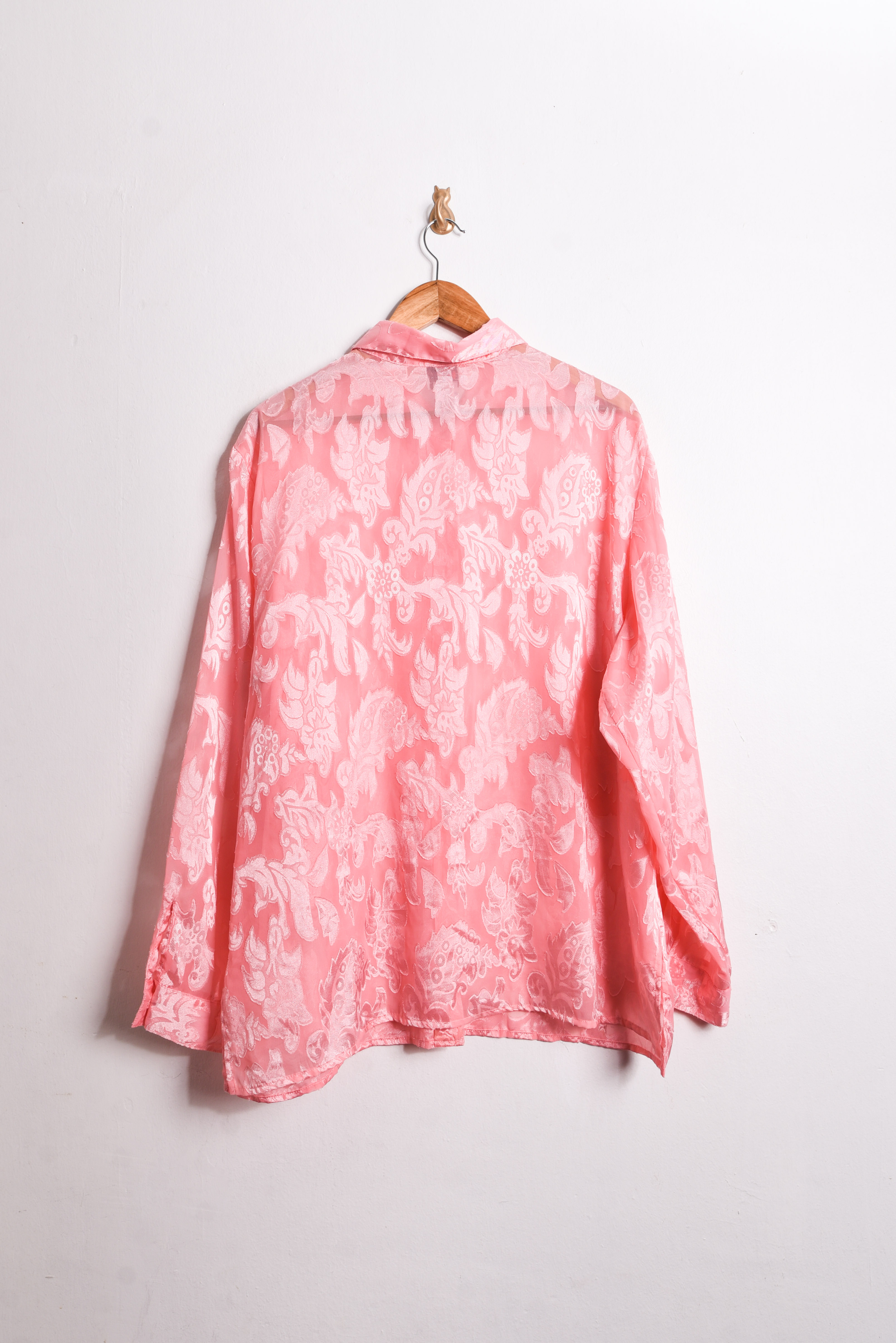 Blusa rosa pastel vntg transparencia