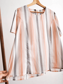 Blusa rayada pastel vintage