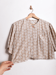 Blusa crop nude figuras
