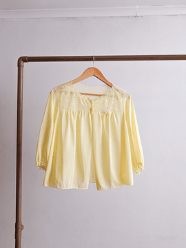 Blusa lencera encaje amarilla