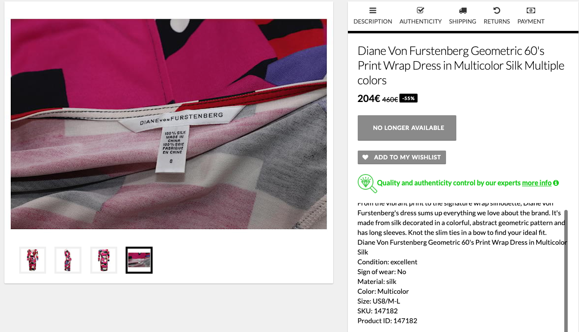 Vestido Diane von Fürstenberg