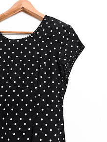 Vestido negro lunares 90s