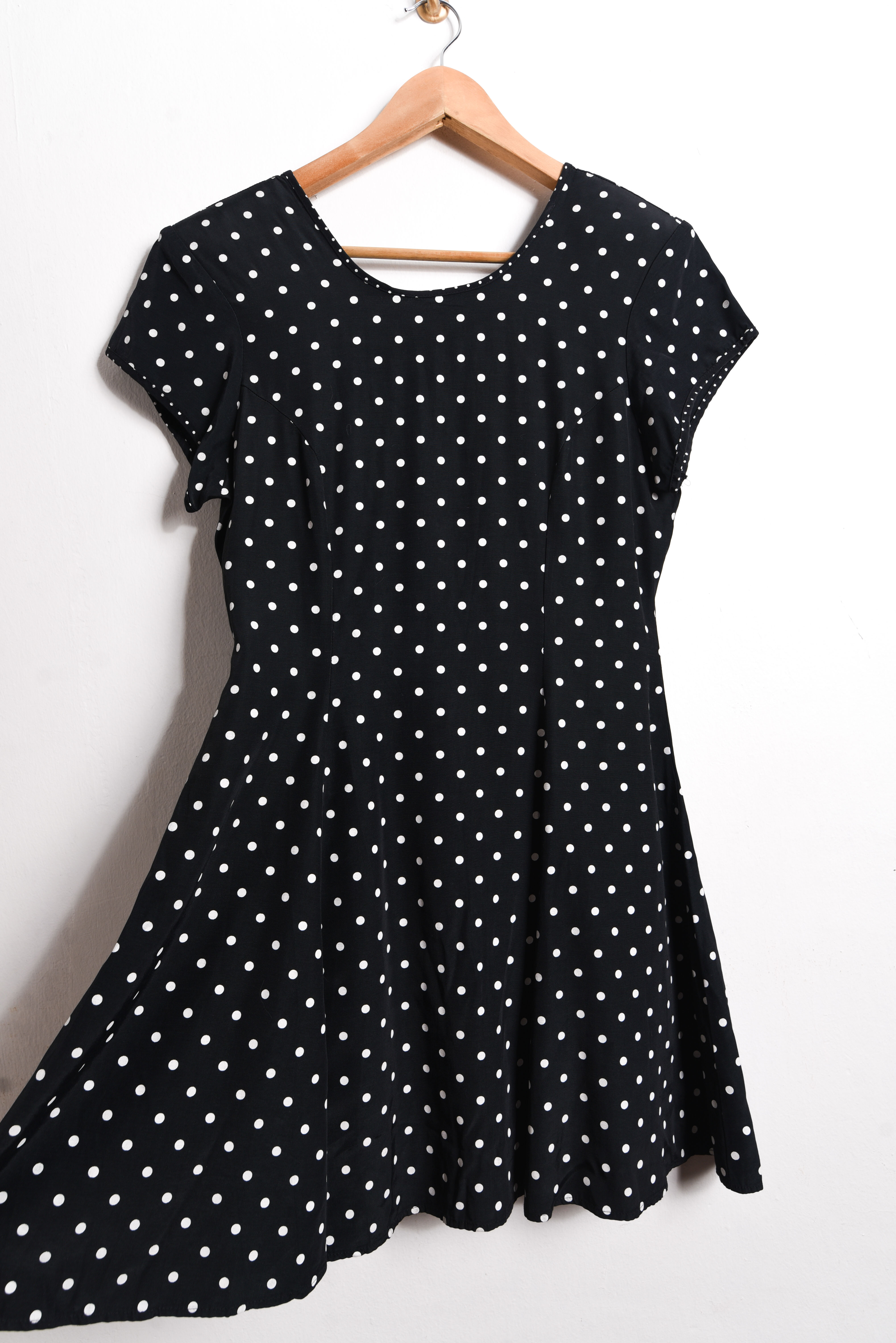 Vestido negro lunares 90s