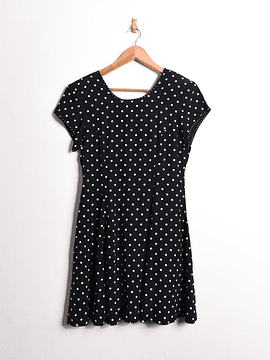Vestido negro lunares 90s